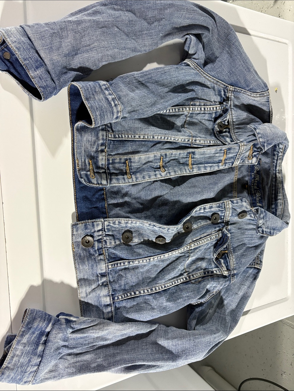 Light Wash Denim Jacket - Classic Button Front